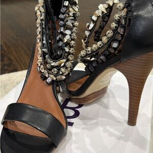 Women's Black Beaded Bakers High Heel Sandals